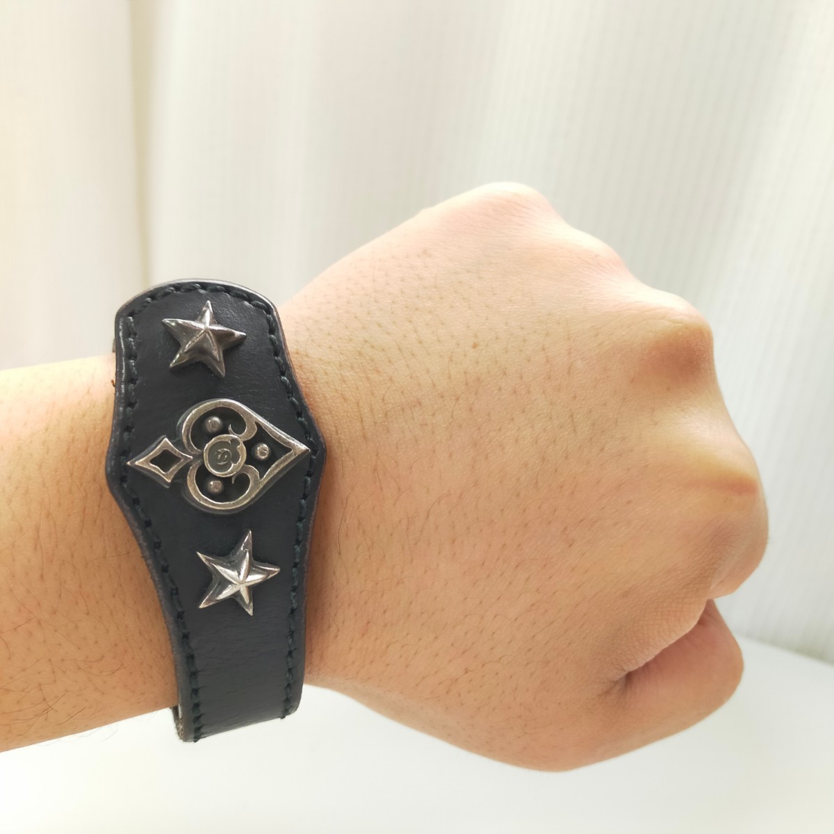 Loud Style Design ラウドスタイルデザイン L,S,D Bracelet LB-002 レザーブレスレット スペード スター サドルレザー silver シルバー925 Loud Style Design ラウドスタイルデザイン L,S,D Bracelet LB-002 レザーブレスレット スペード スター サドルレザー silver シルバー925