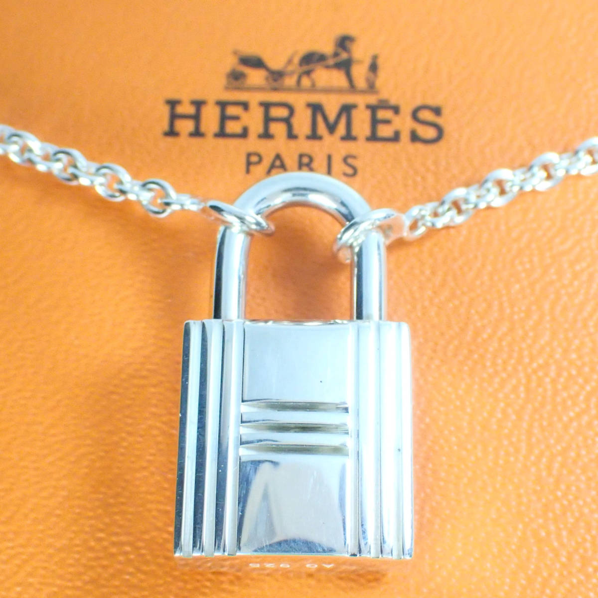 エルメス HERMES カデナ ケリー ネックレス シルバー ケース付き