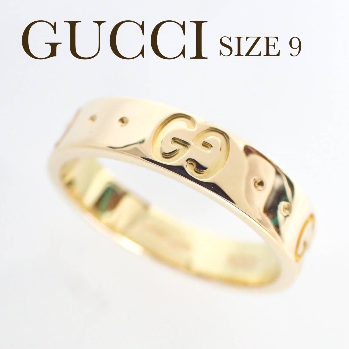 Gucci Gucci K18YG Значок № 9 Желтовое золото gg #9