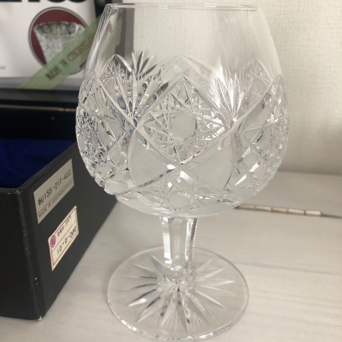 ボヘミア クリスタル カットブランデーグラス【未使用】 ボヘミア
