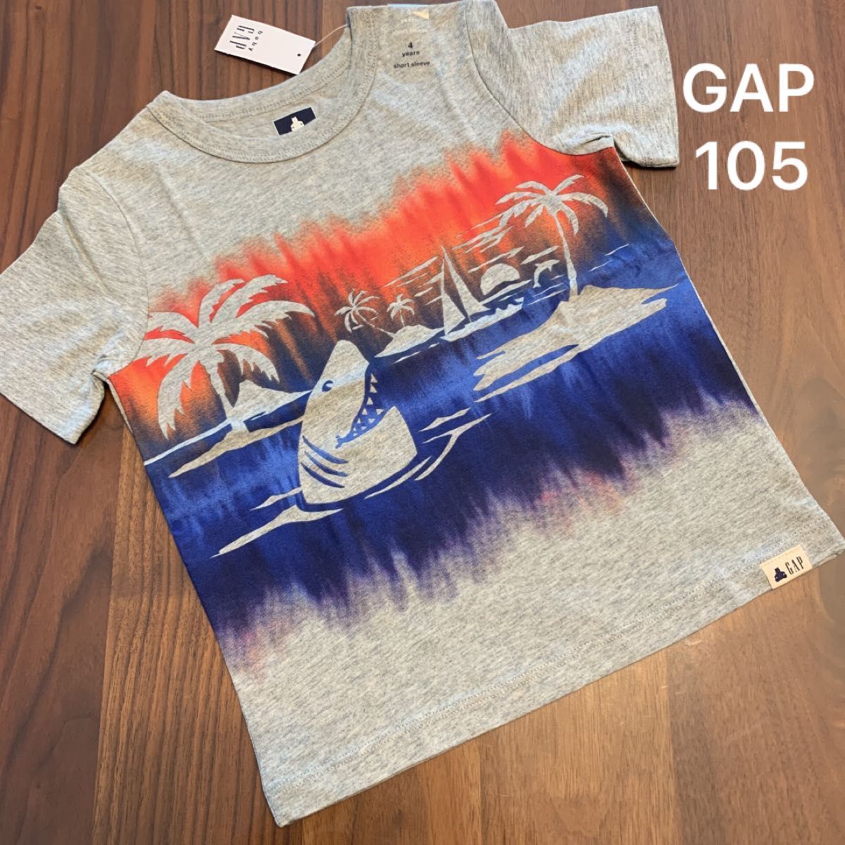 【新品】 baby GAP ベビー ギャップ 半袖 Tシャツ サメ シャーク 男の子 105cm 保育園