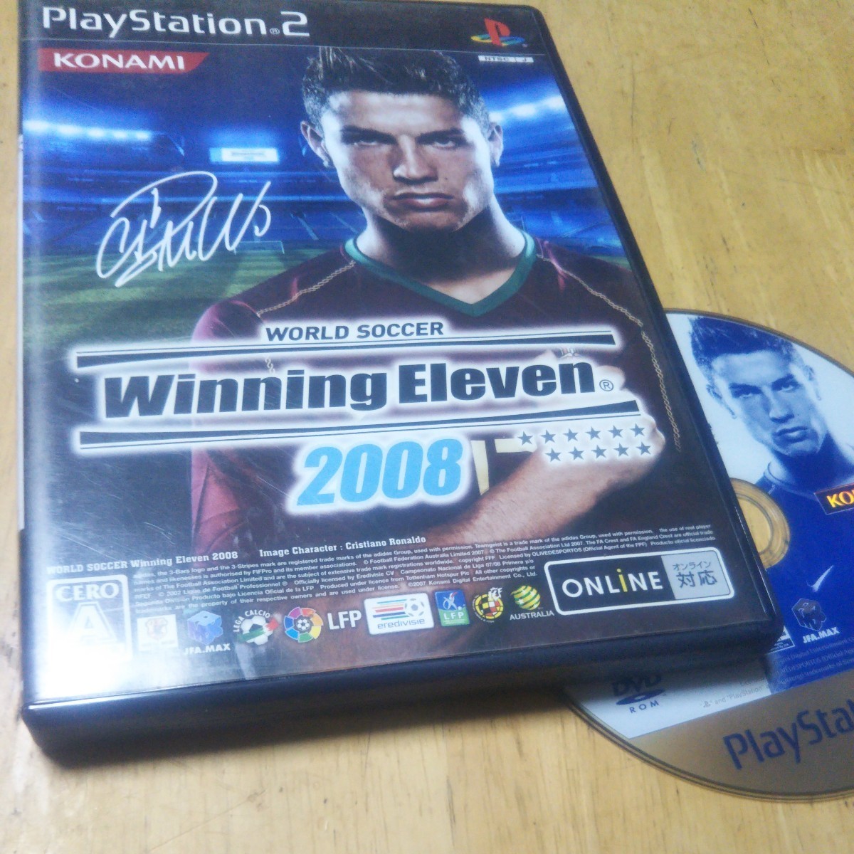 PS2【WORLD SOCCER Winning Eleven 2008】コナミ　送料無料、返金保証　プレイステーション2ソフト　発送前に動作確認をします　