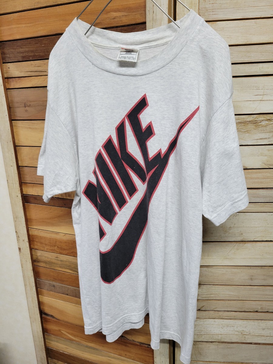 USA製 NIKE ナイキ Tシャツ 半袖 ヴィンテージ 古着 size M 希少 アメリカ ビックスウォッシュ 90's?_画像2