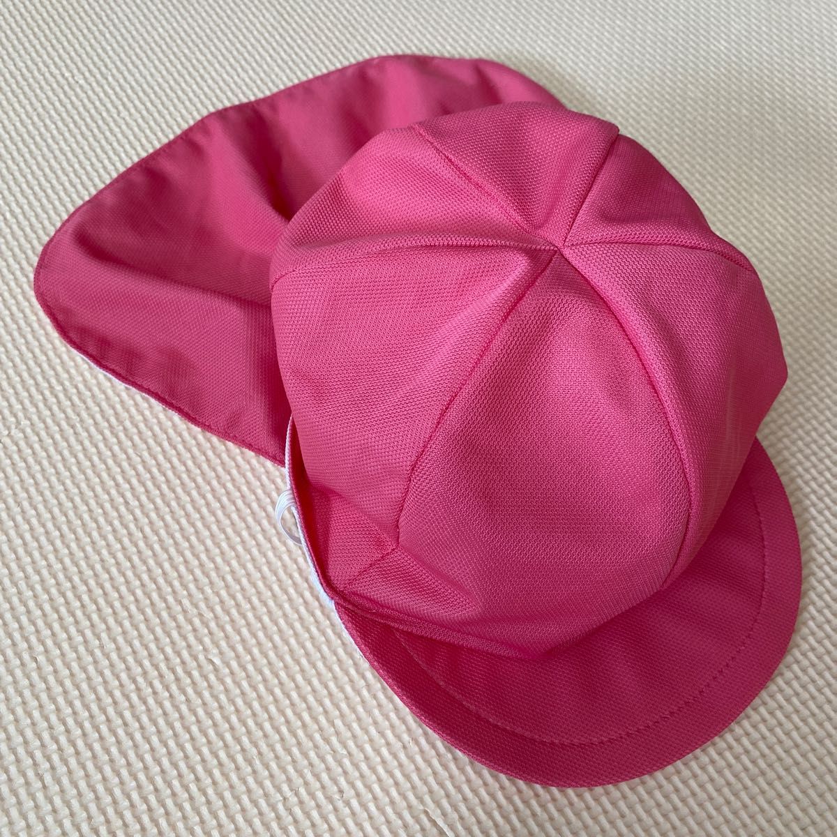 アウトレット品 保育士 幼稚園教諭 日よけ付 カラー帽子 先生用帽子 ピンク