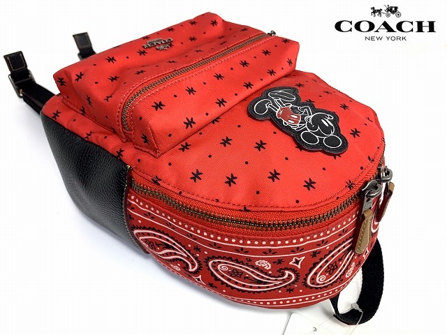  new goods * free shipping * limitated model * Coach COACH Disney Mickey collaboration bandana pattern Mini rucksack backpack 