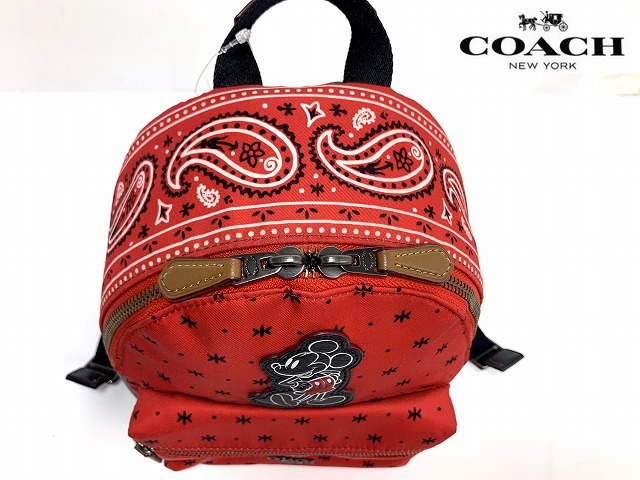  new goods * free shipping * limitated model * Coach COACH Disney Mickey collaboration bandana pattern Mini rucksack backpack 