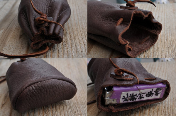 ti earth gold *metisn pouch * Brown type? new goods deer leather 