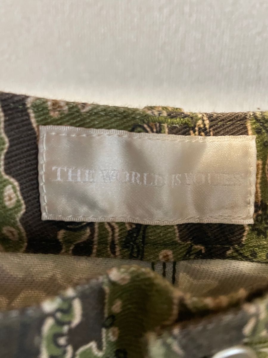 the world is yours タイガーカモ ペイズリー カーゴパンツ w32