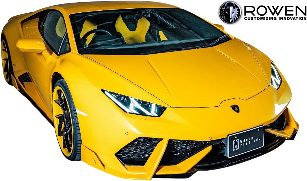 【M's】Lamborghini ウラカン LP610-4 (2014y-) ROWEN フロントレーシングスポイラー／／FRP エアロ ロエン フロントスポイラー 1G003A00_画像2
