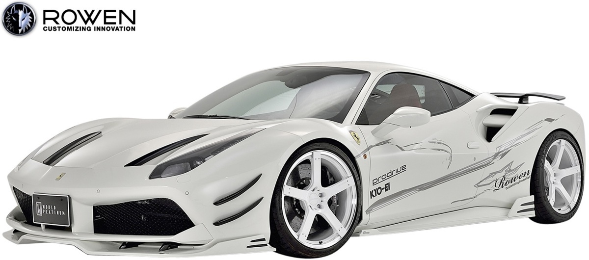 【M’s】Ferrari 488GTB 488スパイダー (2015.07-) ROWEN フロントカナード LR ／／ FRP 未塗装 エアロ パーツ ロエン ロウェン 1F003A01_画像6