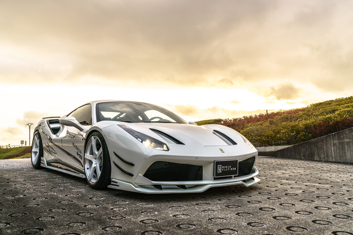 【M’s】Ferrari 488GTB 488スパイダー (2015.07-) ROWEN フロントカナード LR ／／ FRP 未塗装 エアロ パーツ ロエン ロウェン 1F003A01_画像9