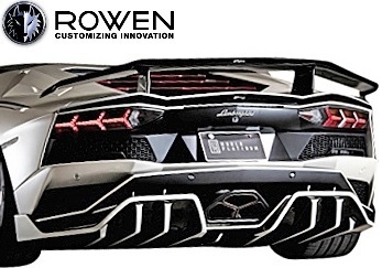 【M's】Lamborghini アヴェンタドールS LP740-4 (2017.1-) ROWEN トランクスポイラー／／FRP製 ロエン エアロ ウイング 1G002T00_画像2