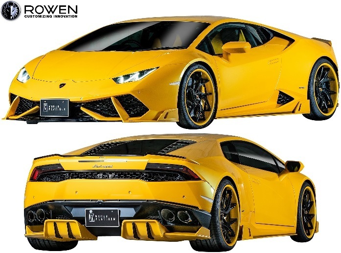【M's】Lamborghini ウラカン LP610-4 (2014y-) ROWEN サイドステップ 左右／／FRP製 エアロ ロエン ランボ サイドスカート 1G003J00_画像4
