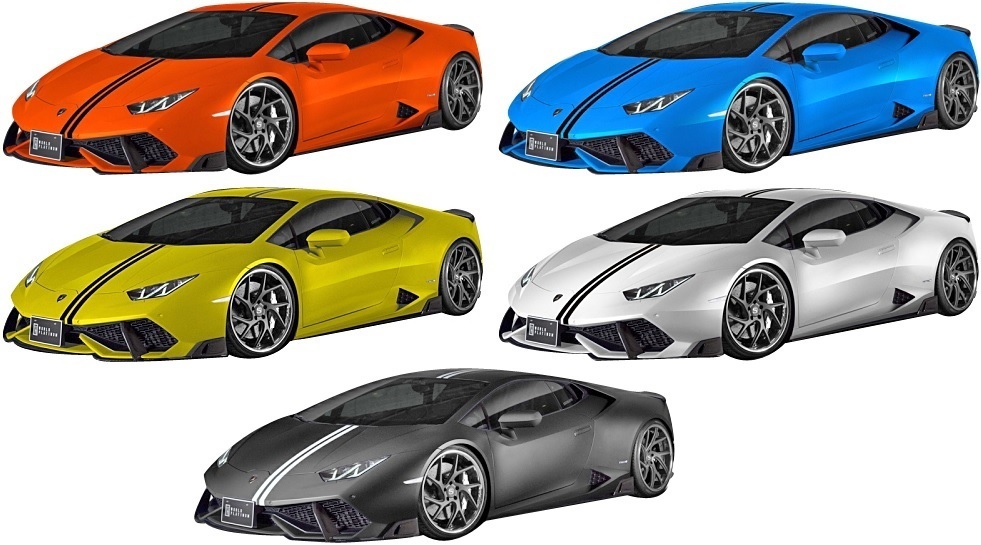 【M's】Lamborghini ウラカン LP610-4 (2014y-) ROWEN フロントレーシングスポイラー／／FRP エアロ ロエン フロントスポイラー 1G003A00_画像7