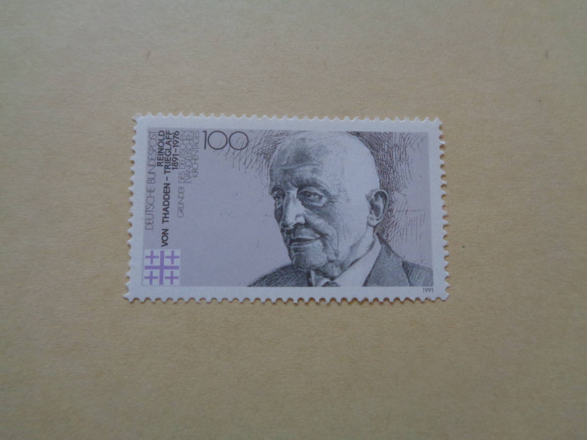 ドイツ切手　1991年　ライノルト・フォン・タッデン＝トリーグラフ生誕 100 周年　100_画像1