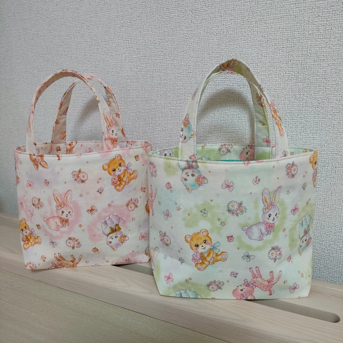 ハンドメイド お散歩バック グリーン - 通販 - guianegro.com.br