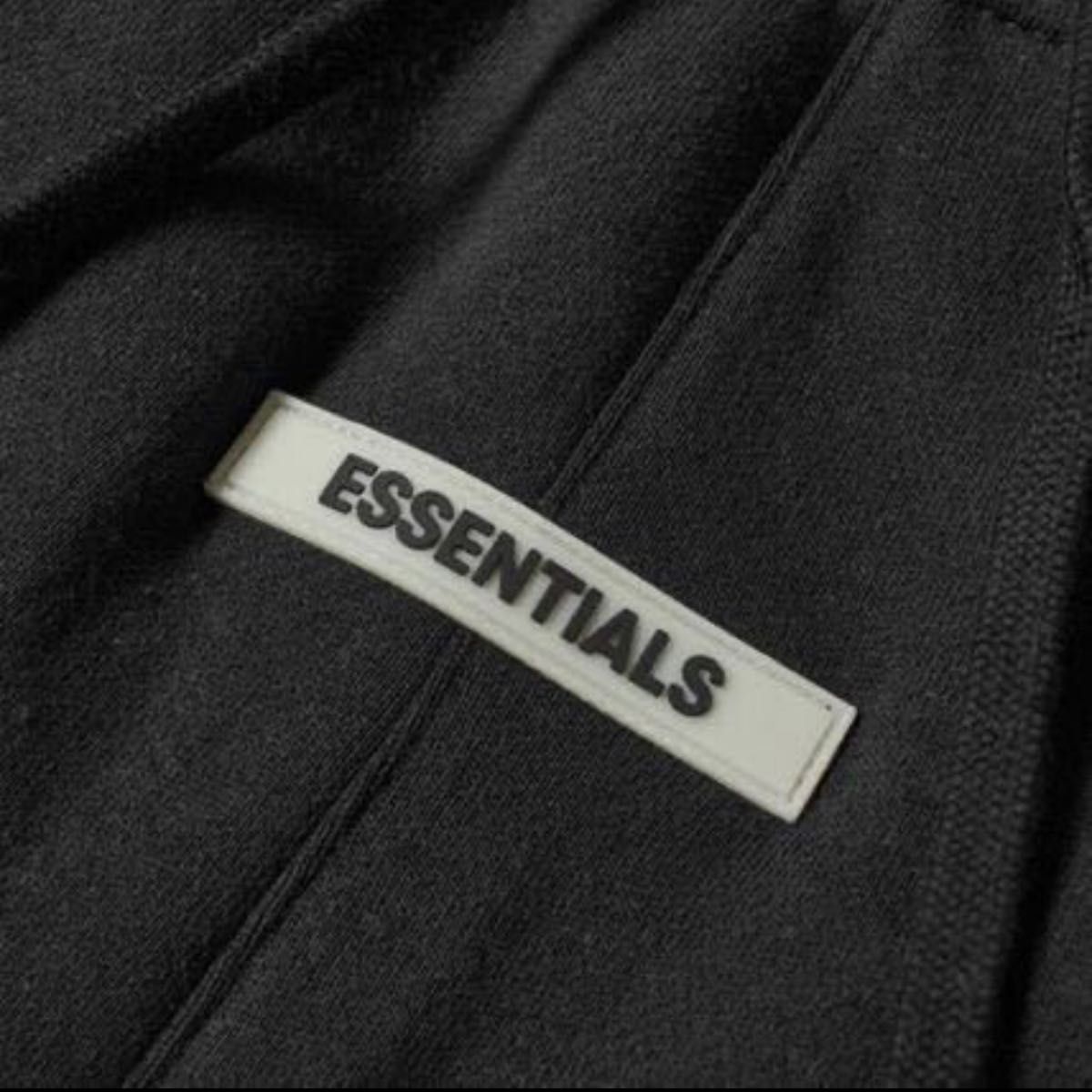 FOG Essentials エッセンシャルズ　リフレクティブ　裏起毛　スウェットハーフパンツ　ショートパンツ　ブラック サイズL