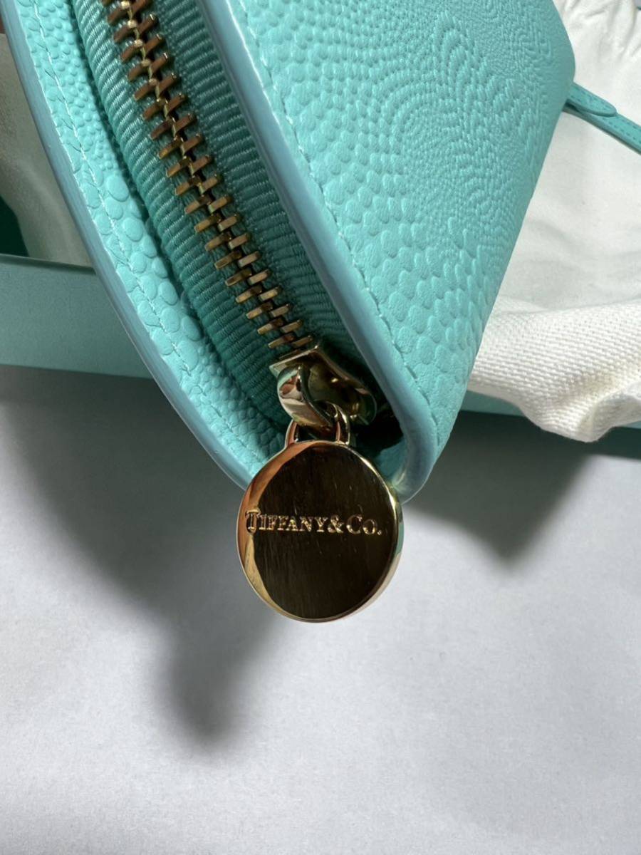 TIFFANY&Co ティファニー ラウンドファスナー ハーフムーン クラッチ