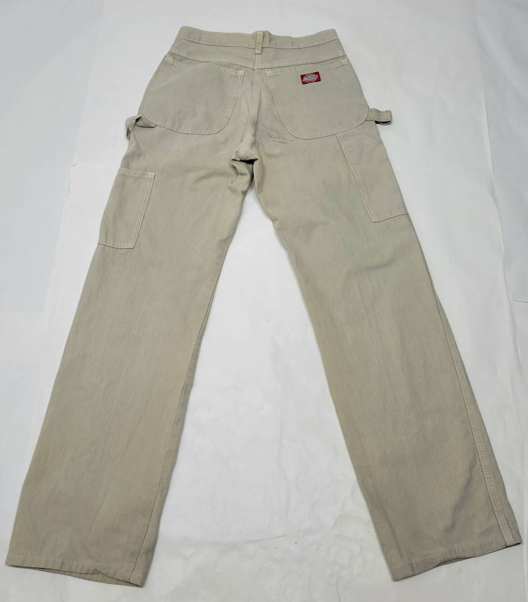 ～90s Jamaica製 DICKIES ペインターパンツ TALON W30 材料 USA製 ディッキーズ タロン ベージュ タロン ビンテージ_画像2