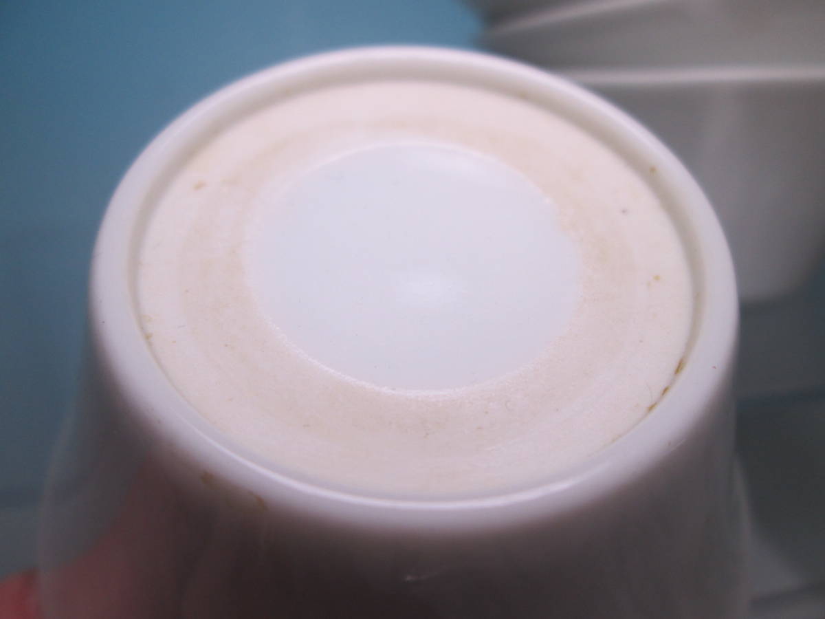 ☆煎茶道具 中国古玩 白磁 陰刻文 煎茶碗 五客 箱無 お料理屋さんの器