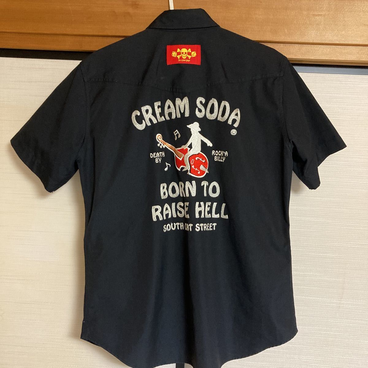 極美品】CREAM SODA クリームソーダ 半袖シャツ オープンカラー 刺繍