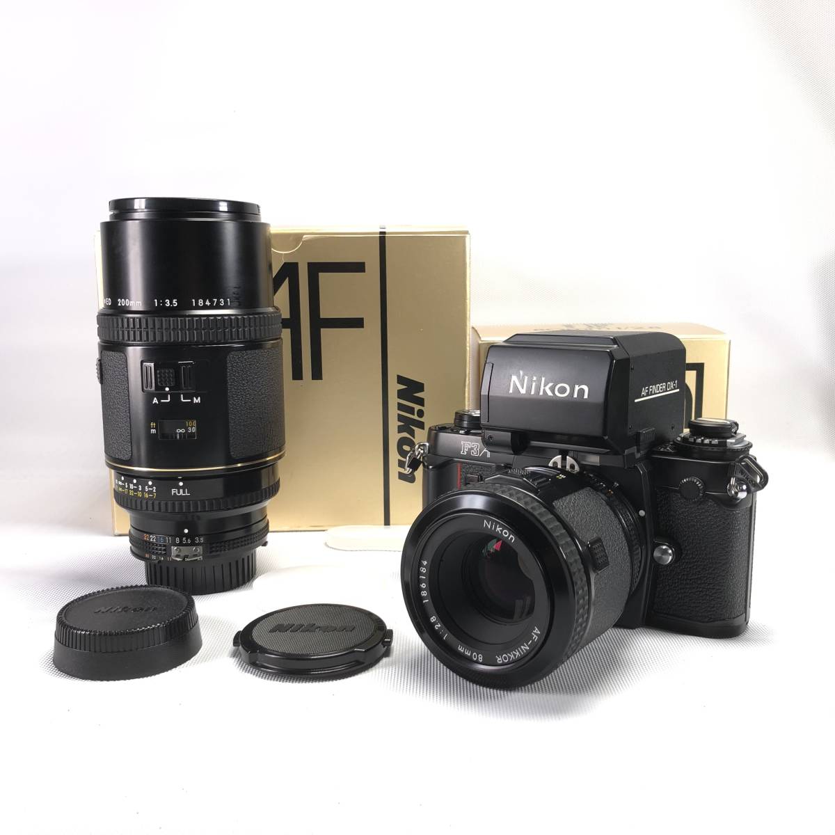 Nikon F3 AF ニコン フィルム 一眼レフ カメラ レンズセット シリアル一致 元箱付き 美品 ヱOA4b