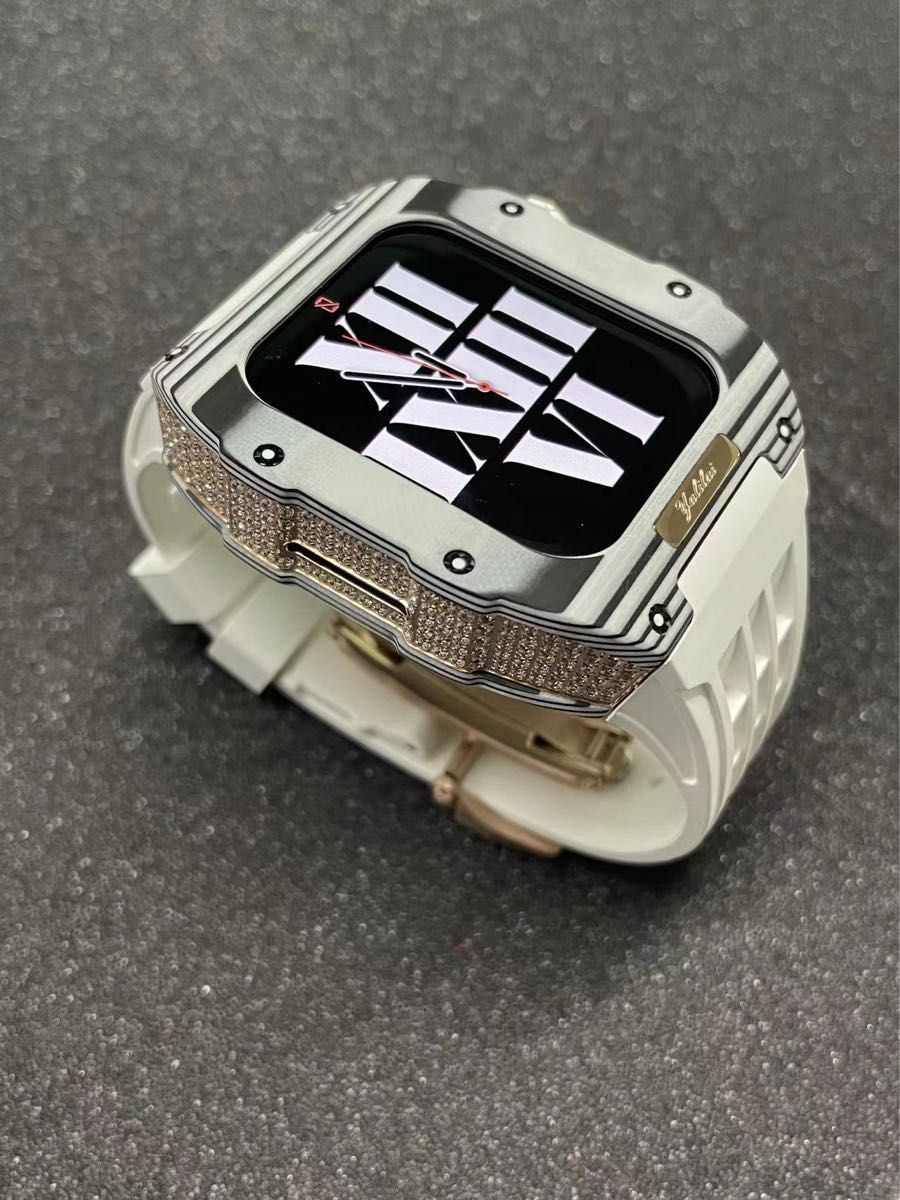 Apple Watch Series 8 7 6 5 4 SE （44mm 45mm）用バンド  カーボンファイバー