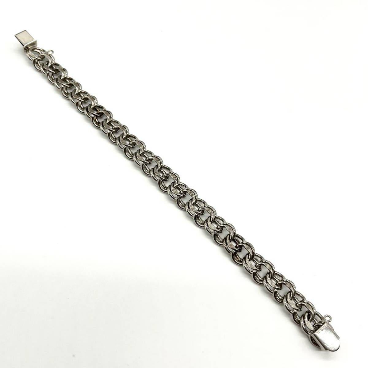 [ Vintage ] sterling серебряный плоский цепь ссылка браслет 22g SV925 Италия Chrome Hearts silver Vintage браслет 