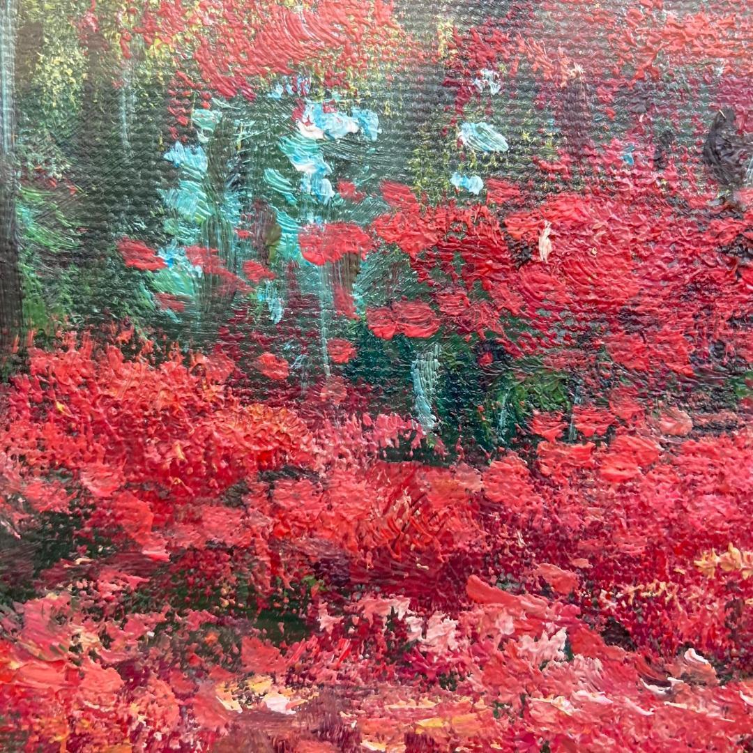 風景画 油絵 P10号 秋 紅葉 n.akasaka 三脚付 真作 | app