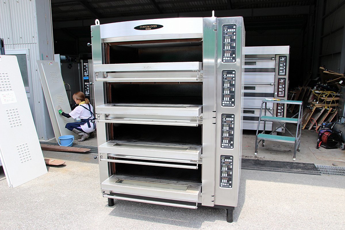 21 year super ultimate beautiful goods! Meiwa engineer -z4 step deck oven business use large electric beige ka Lee oven bread pizza pastry 3.200V MSC-F24W