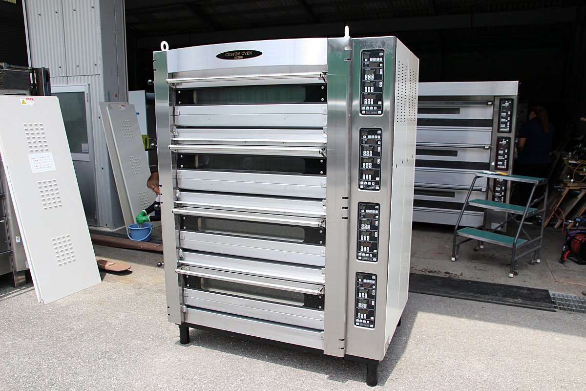 21 year super ultimate beautiful goods! Meiwa engineer -z4 step deck oven business use large electric beige ka Lee oven bread pizza pastry 3.200V MSC-F24W