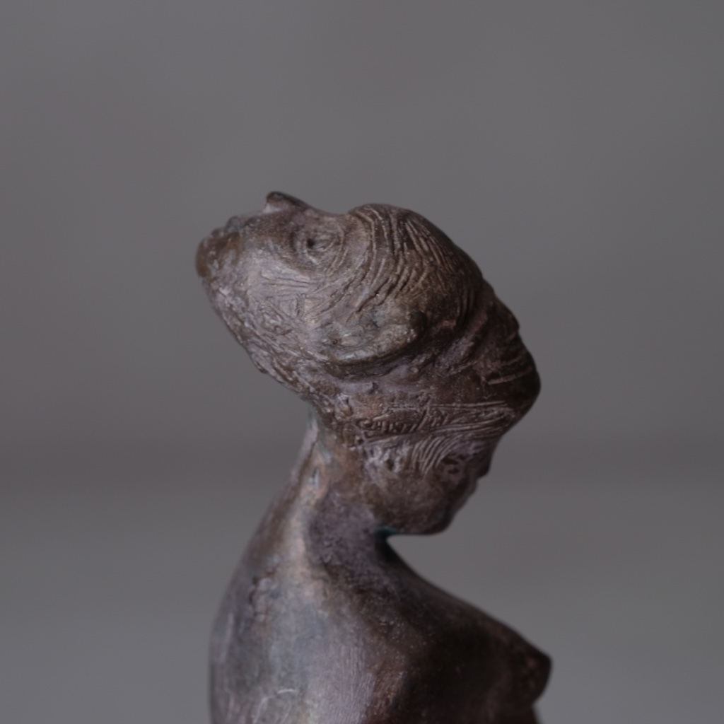 02405 銅製 ２つの顔を持つ裸婦像 / 彫刻 銅像 女性像 アート 芸術 古道具 レトロ アンティーク_画像7