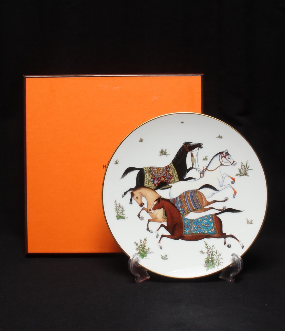 美品 エルメス デザートプレート 皿 21cm シュヴァルドリアン HERMES