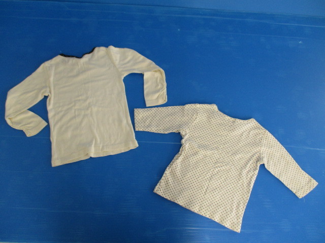 [2 point set!]*a.V.V/a-*ve*ve* long sleeve * 7 minute sleeve T-shirt size 110 white series girl oriented 