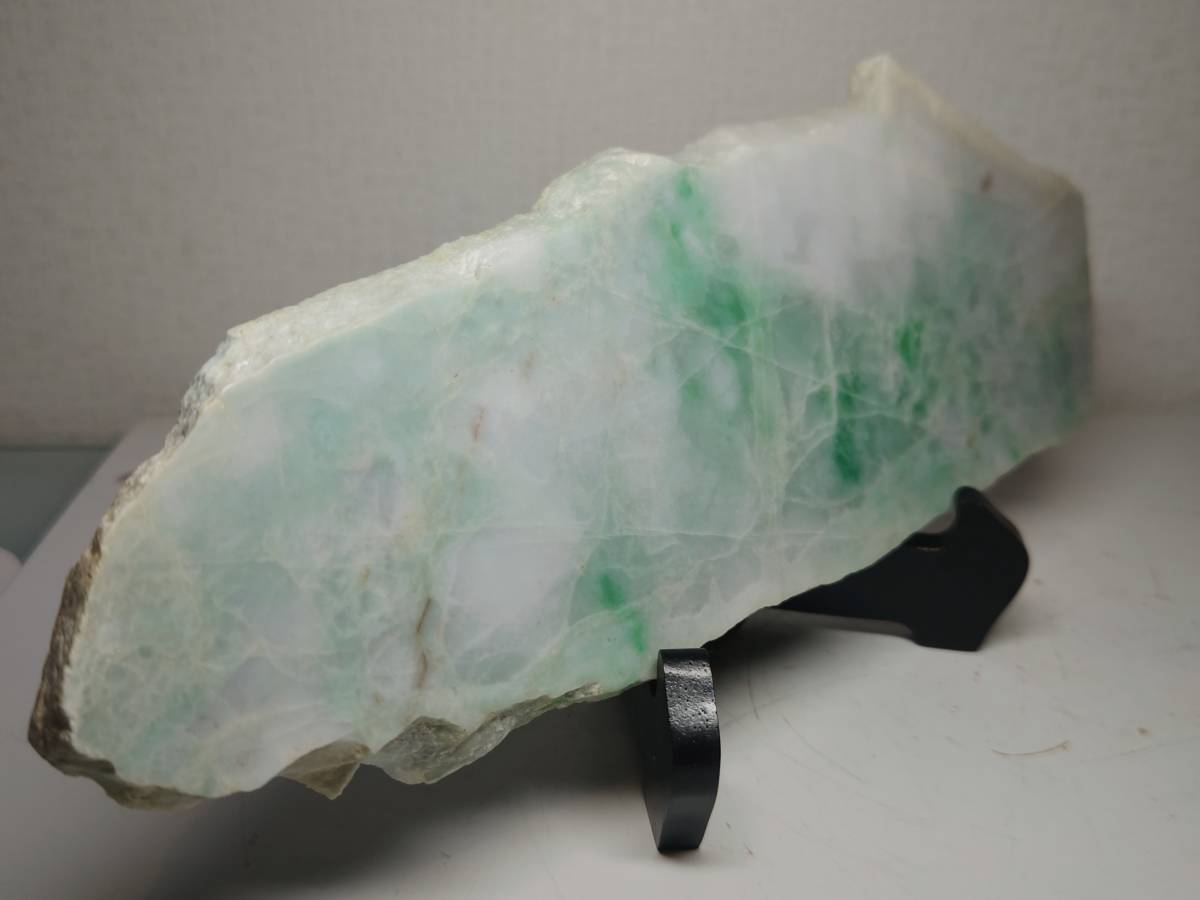 白緑 1.4kg 翡翠 ヒスイ 翡翠原石 原石 鑑賞石 自然石 誕生石 鉱物-
