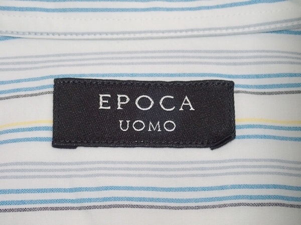 送料無料 EPOCA UOMO ストライプシャツ・46△エポカウォモ/23*5*2-15_画像8