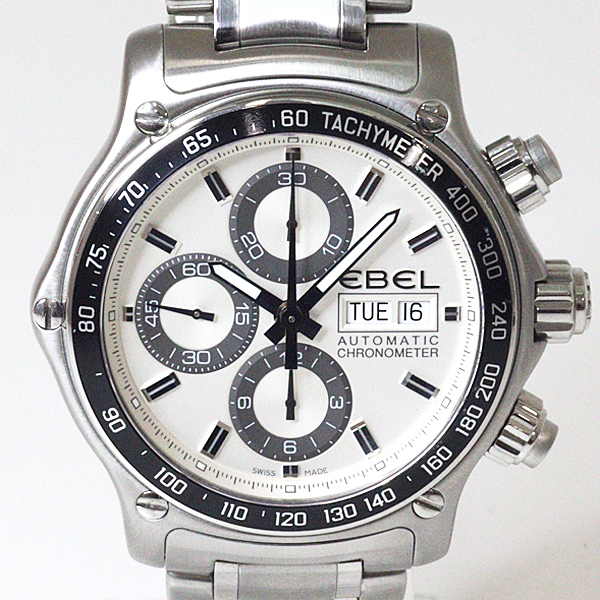 EBEL エベル メンズ腕時計 1911 ディスカバリー クロノ 1215795 シルバー文字盤 自動巻き 仕上げ済 【中古】