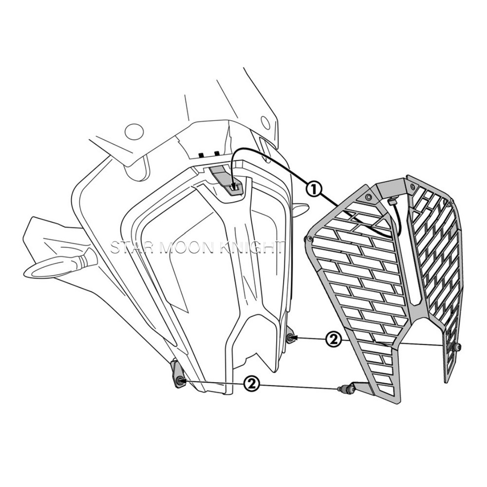 送料無料 KTM 1290 スーパーアドベンチャー S/R AB 2021-2022 ヘッドライトガード 保護 カバー アルミ_画像7