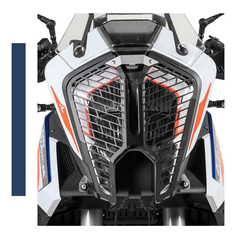 送料無料 KTM 1290 スーパーアドベンチャー S/R AB 2021-2022 ヘッドライトガード 保護 カバー アルミ_画像3