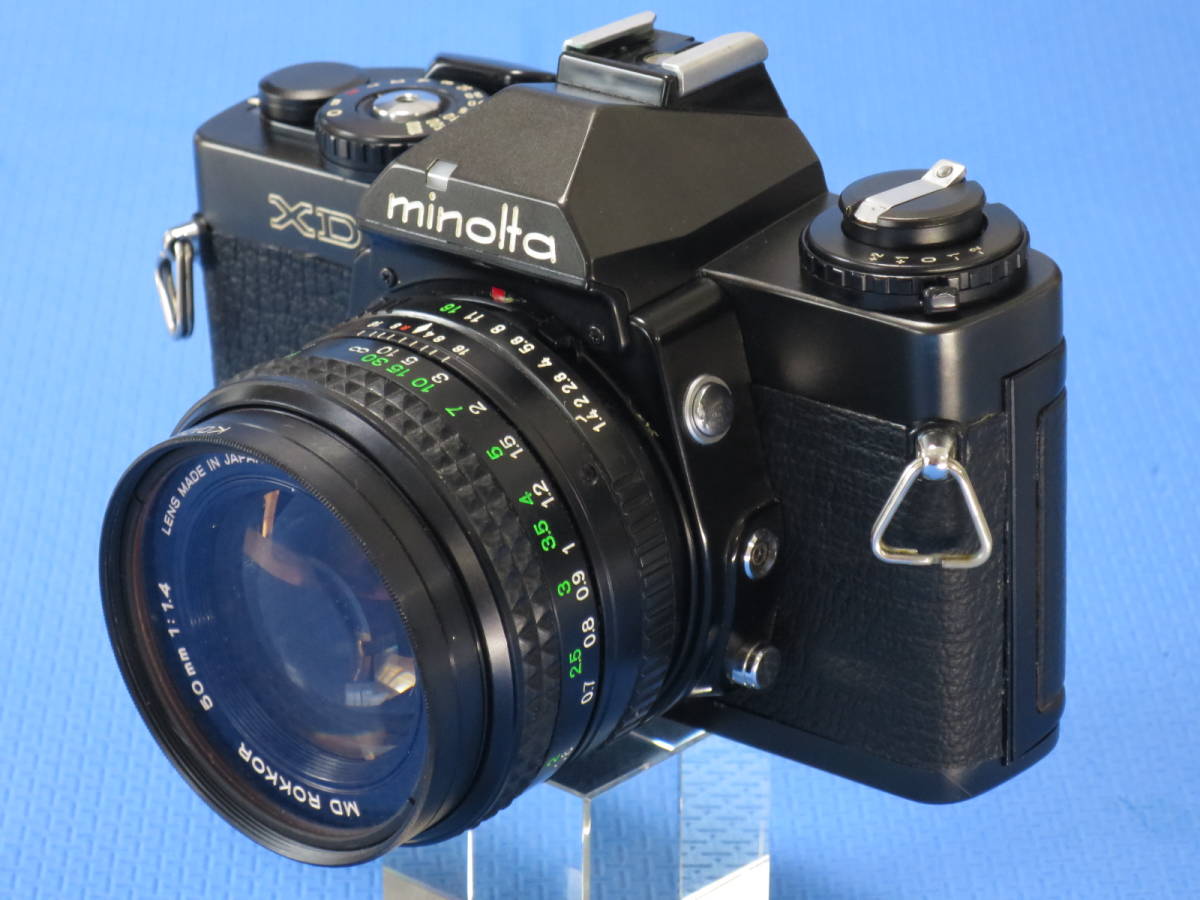 ★ 極美品 ★　ミノルタ ♪ ｍinolta XD ネオブラック 黒 ＋ ＭＤ ５０mm １：１．４ おまけレンズ付き ★ 小難あり　_とても綺麗です。