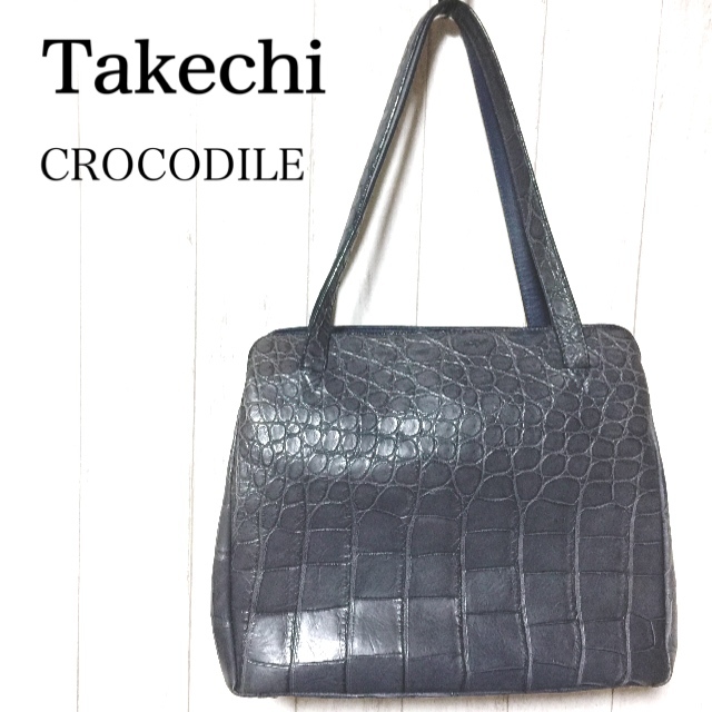 新品本物 Takechi マットクロコダイル CROCODILE/本ワニ革 タケチ