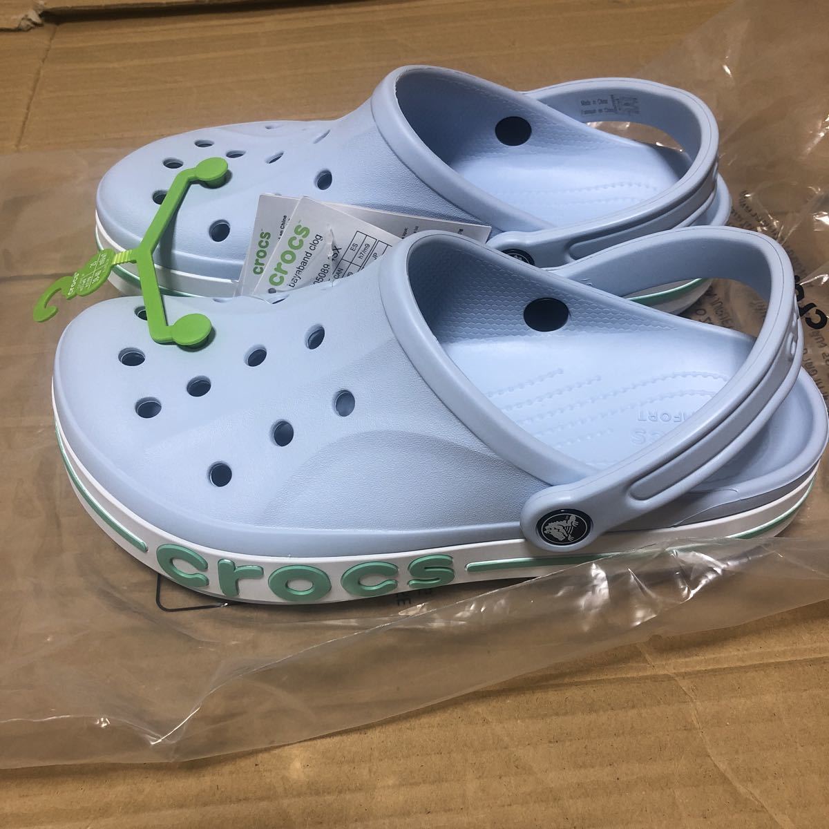 送料無料【25cm】バヤバンド クロッグ クロックス BAYABAND CLOG CROCS カラー: Mineral Blue / Pistachio ミネラルブルー ピスタチオ_画像7