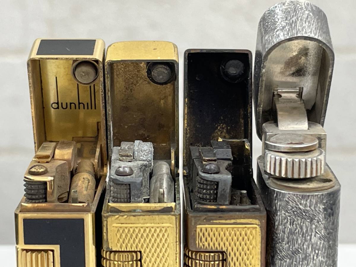 1円~☆4点セット☆dunhill ダンヒル dマーク ガスライター ラッカー