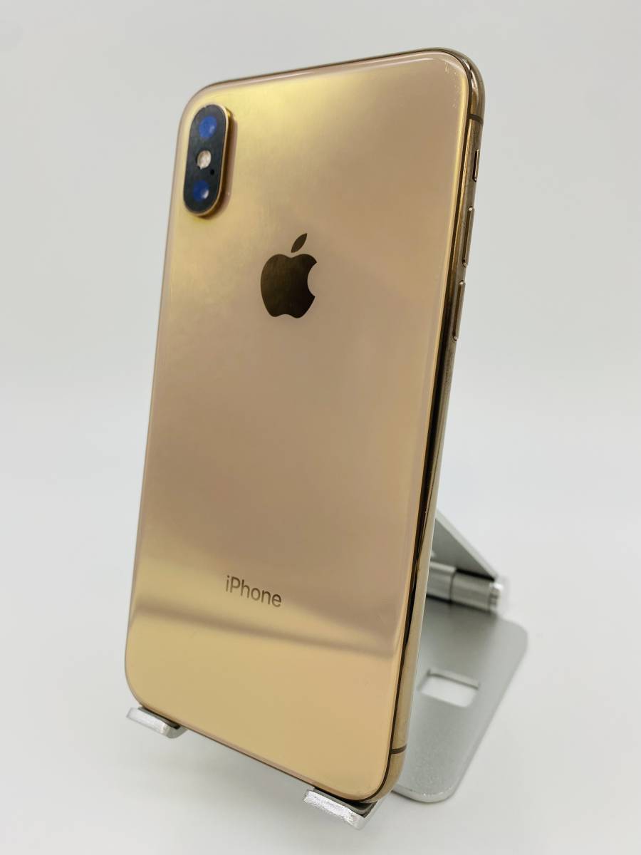 iPhoneXS 64GB ゴールド/新品バッテリー100%/シムフリー 043-