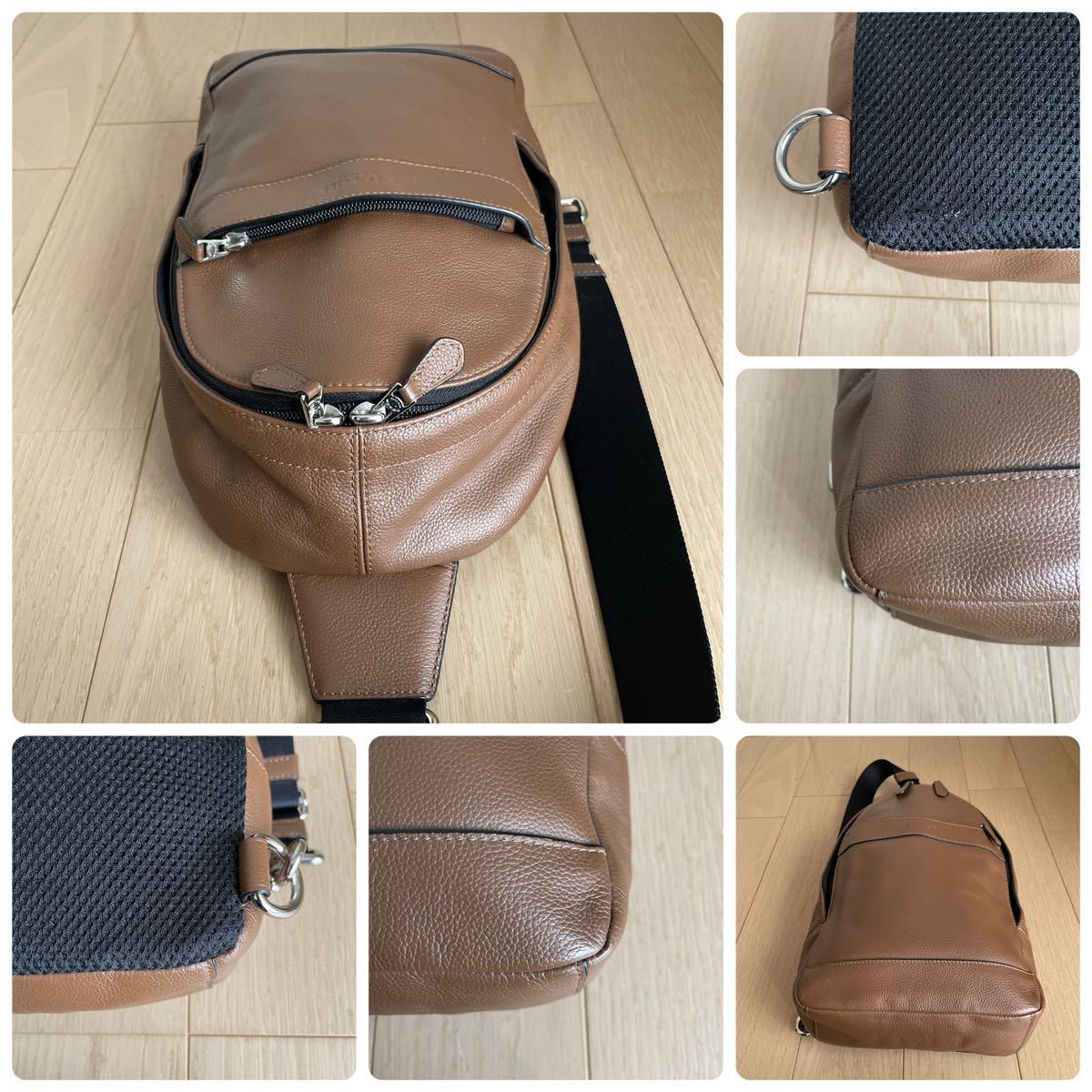 気質アップ 最終価格 COACHコーチF54770スムースレザーボディバッグ