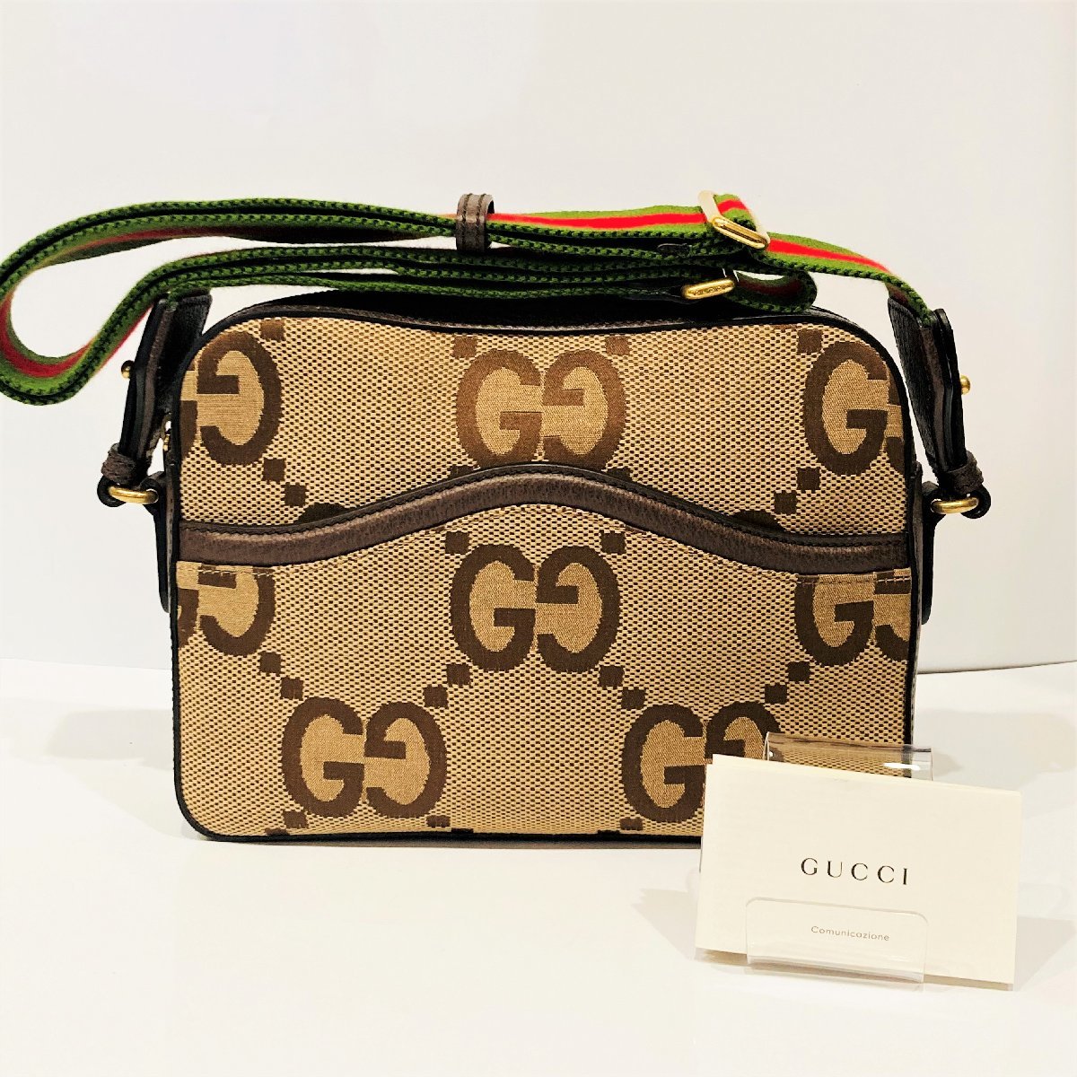 Yahoo!オークション - 【77】未使用保管品 GUCCI グッチ ジャンボGG メ...