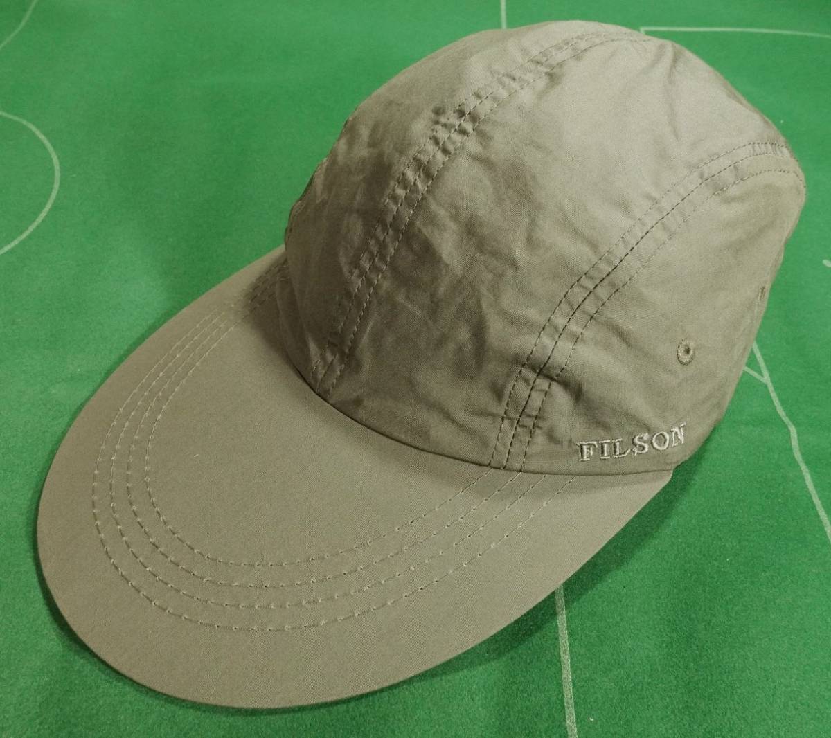 ^FILSON cotton 100% super length .. Duck Bill cap feather Cross khaki free size beautiful goods!!!^