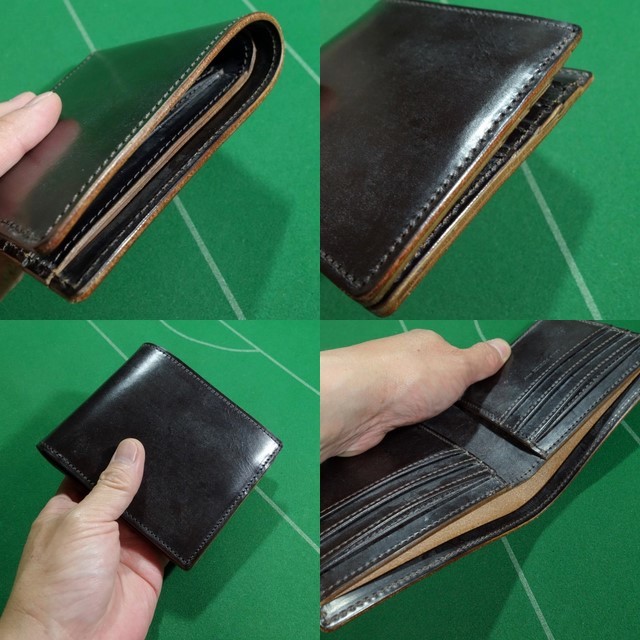 * Porter CASINO Casino Britain b ride ru leather material 2. folding . card purse dark brown unused!!!*