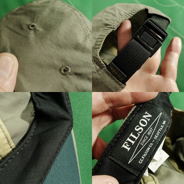 ^FILSON cotton 100% super length .. Duck Bill cap feather Cross khaki free size beautiful goods!!!^