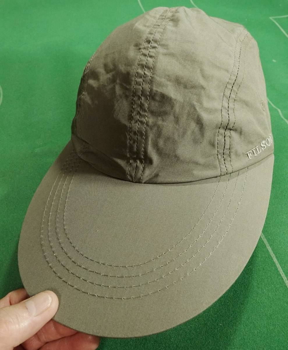 ^FILSON cotton 100% super length .. Duck Bill cap feather Cross khaki free size beautiful goods!!!^